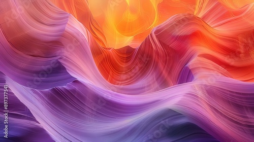 Vibrant Swirling Waves of Warm and Cool Tones