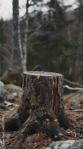 Wallpaper Mural Tree stump in a forest, natural background Torontodigital.ca