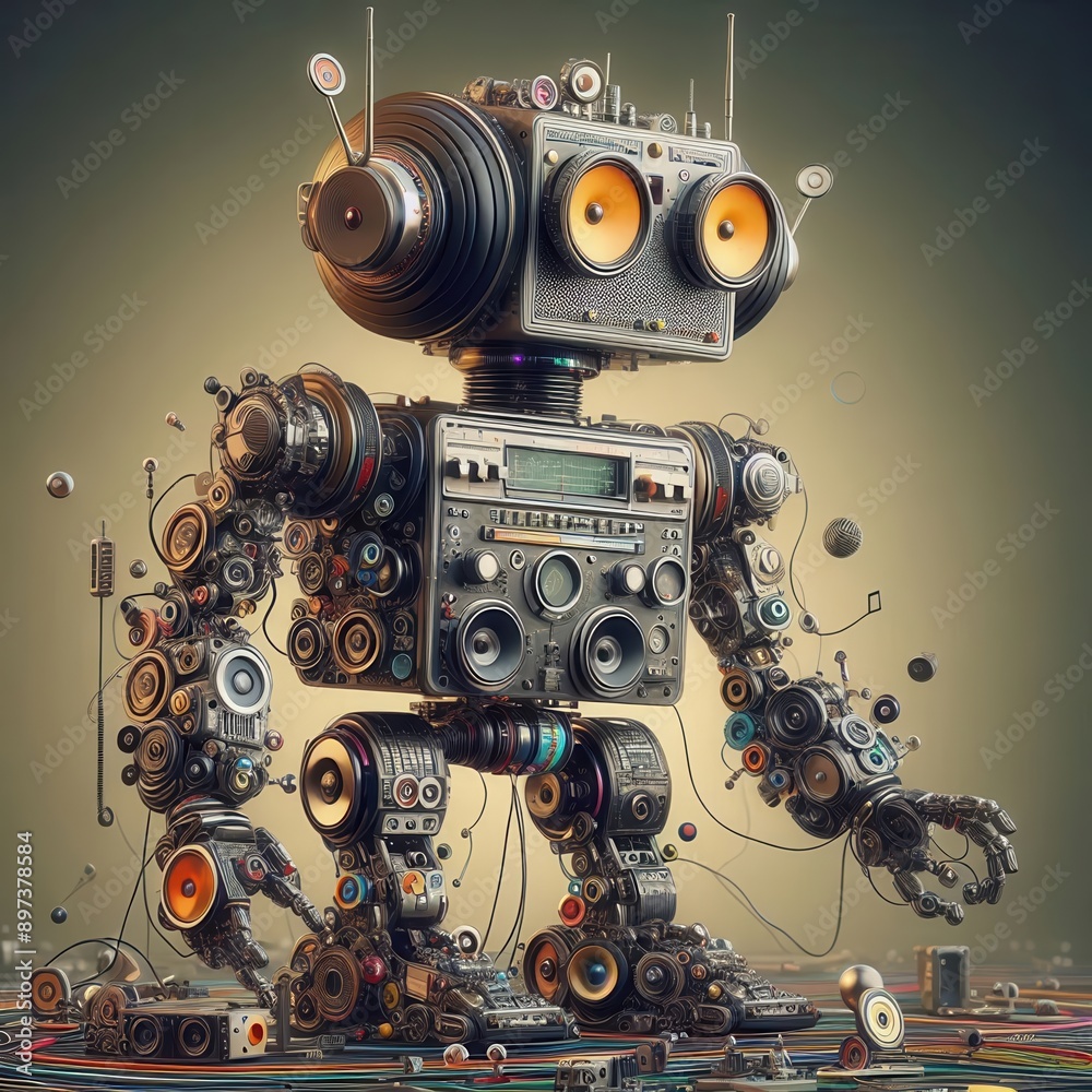 Obraz premium robot analog details 