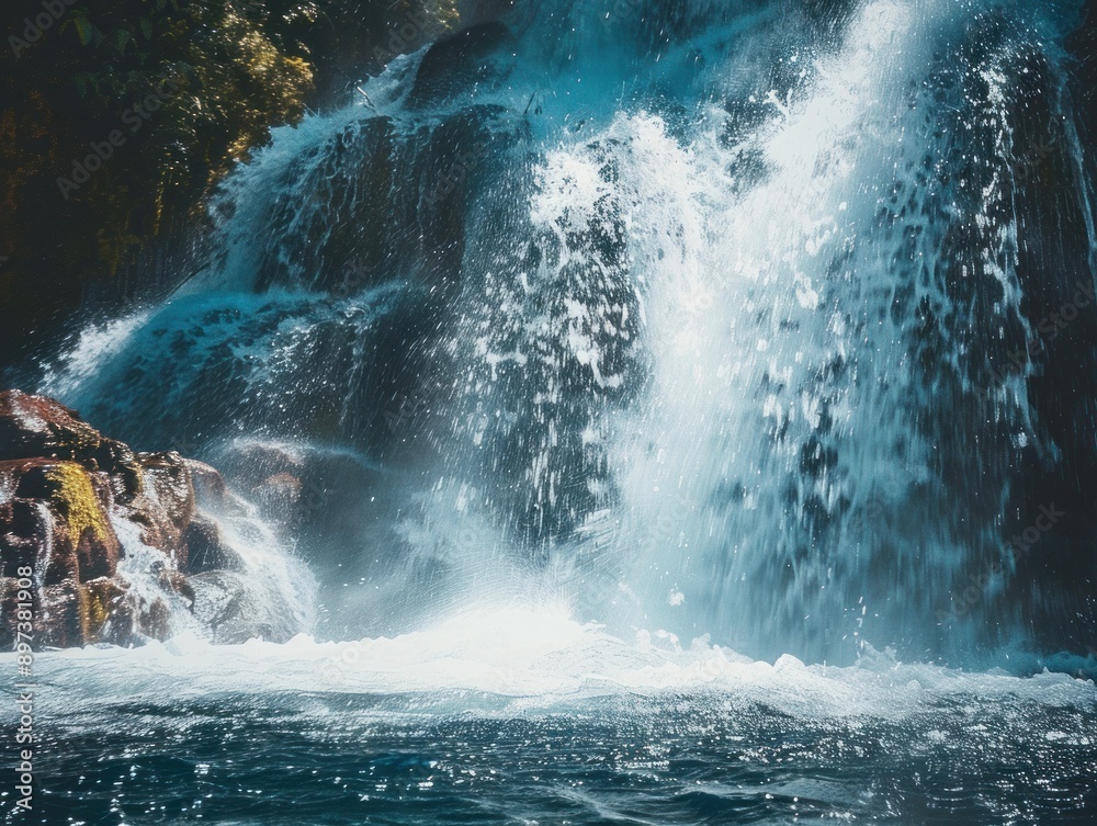 Waterfall Plunge into a Pool Waterfall Plunge into a Pool