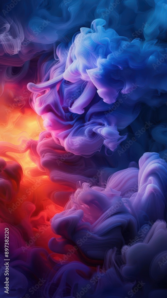 A Close-up Shot of a Vibrant ethnic nebula, cosmic diversity cloud