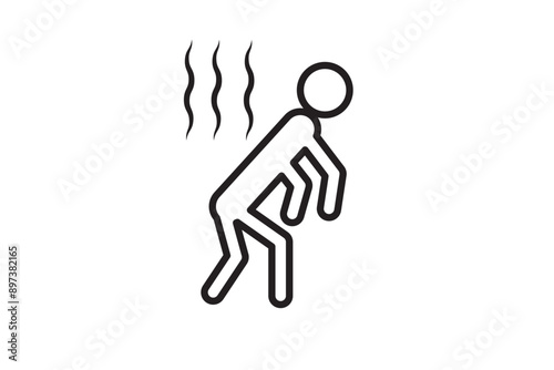 people resting, tired man poses, stick figure human silhouette, icon isolated on white