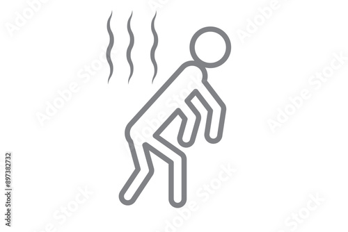 people resting, tired man poses, stick figure human silhouette, icon isolated on white