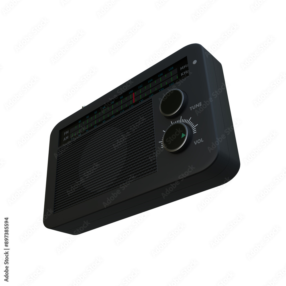 Fototapeta premium 3d Render of Radio Isolated on white background