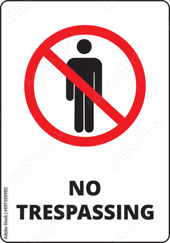 Cartel de No pasar, prohibido. vector