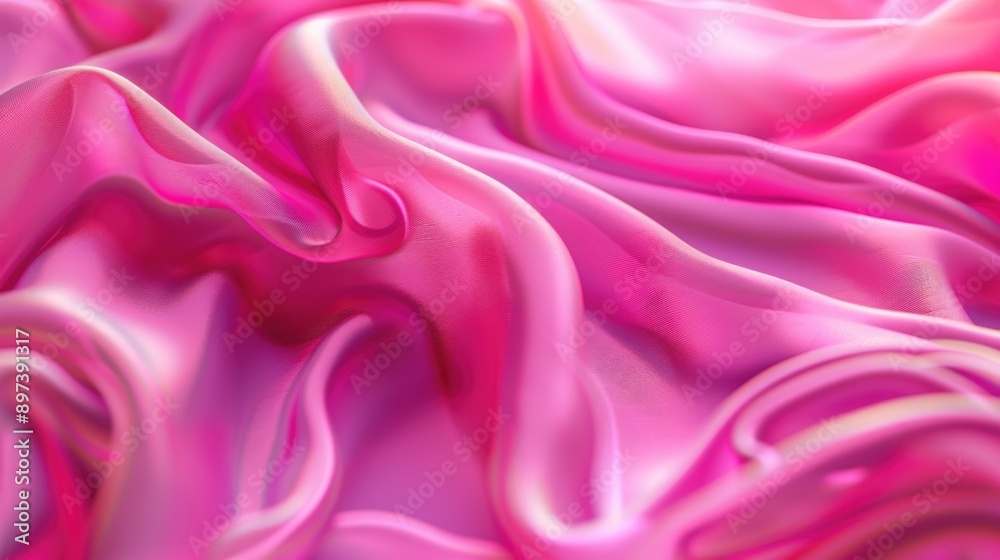 Obraz premium Pink Fabric Close Up