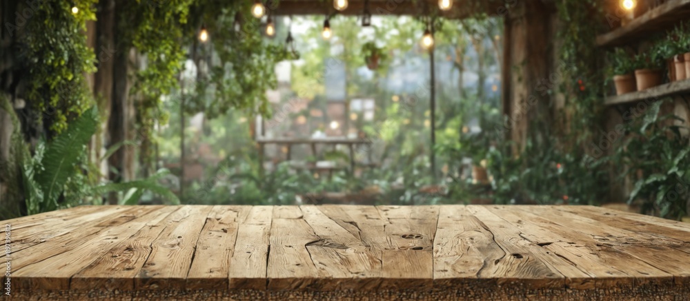 Wooden table foreground blurred background restaurant cafe is A Wooden table foreground blurred background restaurant cafe is A