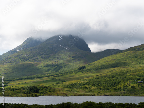 Mountain top in mist