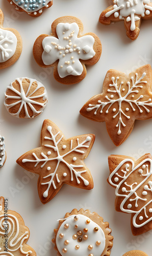 cookies and bread in an illustrator doodle graphic style