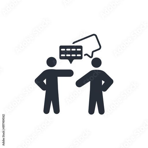 debate icon. vector.Editable stroke.linear style sign for use web design,logo.Symbol illustration.