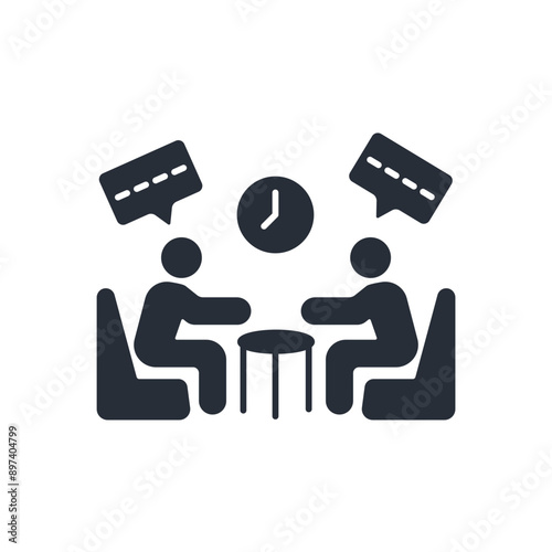 deliberation icon. vector.Editable stroke.linear style sign for use web design,logo.Symbol illustration.