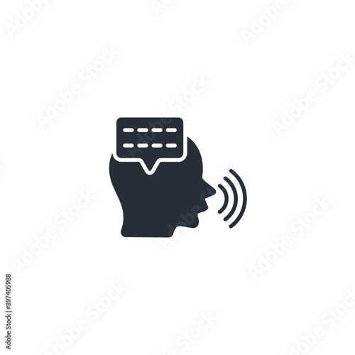 speak icon. vector.Editable stroke.linear style sign for use web design,logo.Symbol illustration.