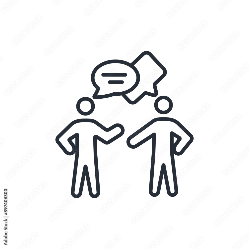 talking icon. vector.Editable stroke.linear style sign for use web design,logo.Symbol illustration. talking icon. vector.Editable stroke.linear style sign for use web design,logo.Symbol illustration.