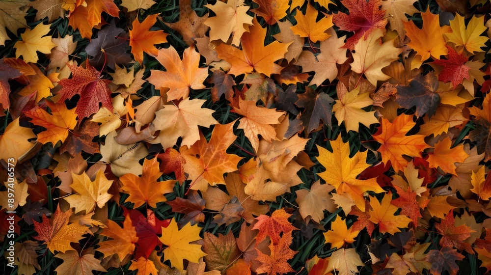 Autumn Leaf Blanket - A Tapestry of Golden Hues Autumn Leaf Blanket - A Tapestry of Golden Hues