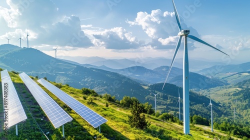 Fototapeta Naklejka Na Ścianę i Meble -  Urban Renewable Energy Initiatives