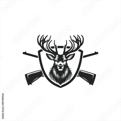 deer hunting logo design