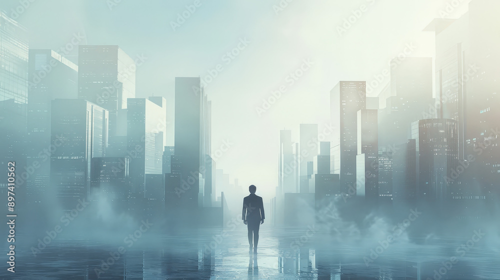Man in a minimalist suit walking through a modern cityscape, minimalist suit, lifestyle Man in a minimalist suit walking through a modern cityscape, minimalist suit, lifestyle