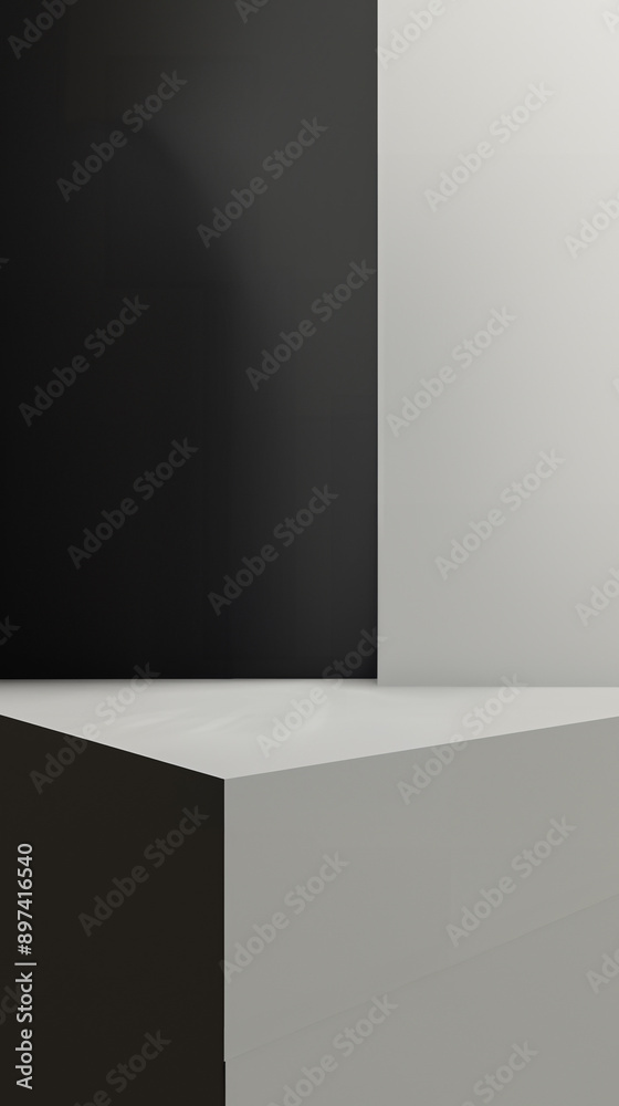 edge podium with industrial background of grey wall edge podium with industrial background of grey wall