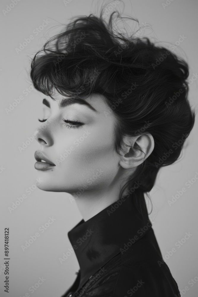 Woman with eyes closed Woman with eyes closed