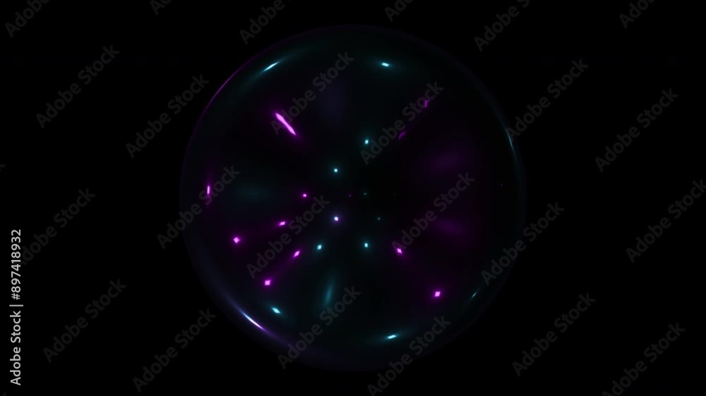 Motion graphic: glowing ball rotating sphere background Motion graphic: glowing ball rotating sphere background