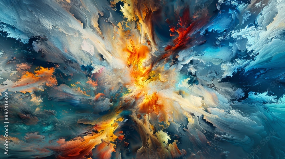 Vibrant abstract background with textured and colorful brush stroke like design Vibrant abstract background with textured and colorful brush stroke like design