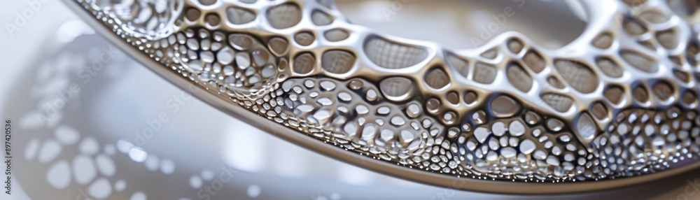 Close-up of intricate metal pattern with organic shapes, casting detailed shadows on a reflective surface. Close-up of intricate metal pattern with organic shapes, casting detailed shadows on a reflective surface.