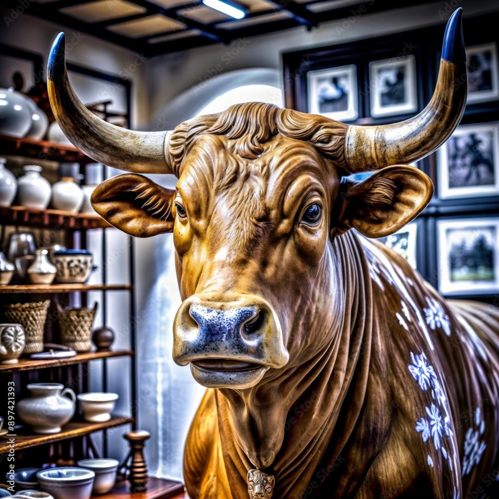 bull in the china shop idiom illustration. bull in the china shop idiom illustration.