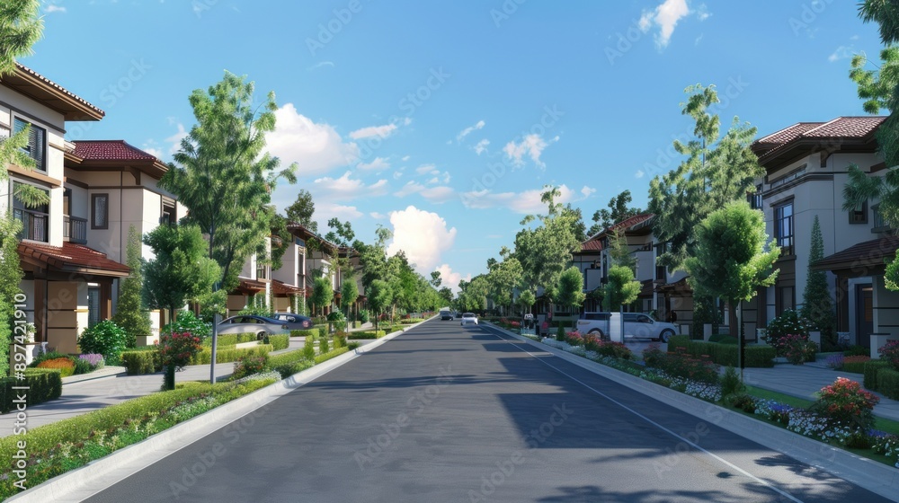 Generate a photo realistic image of urban sustainable design guidelines being followed in new developments; ensure the image is of high resolution for clear and detailed quality Generate a photo realistic image of urban sustainable design guidelines being followed in new developments; ensure the image is of high resolution for clear and detailed quality