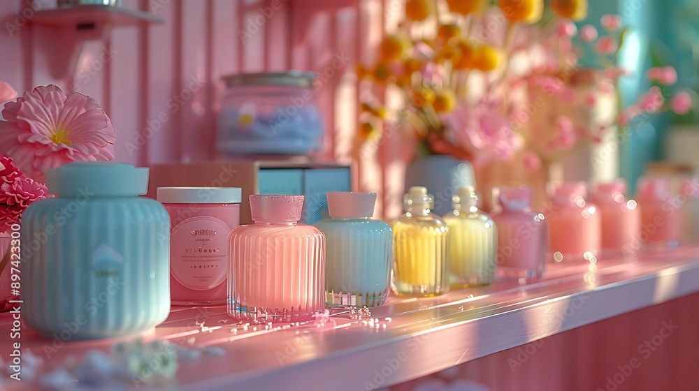 A dedicated online seller creating content for social media, arranging products aesthetically for an engaging post. A dedicated online seller creating content for social media, arranging products aesthetically for an engaging post.