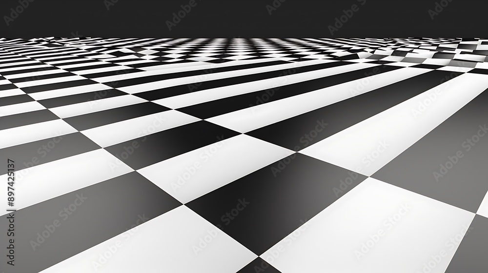 Black and white checkerboard pattern image with alternating squares ...