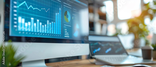 Obraz na płótnie CRM for analyzing sales trends