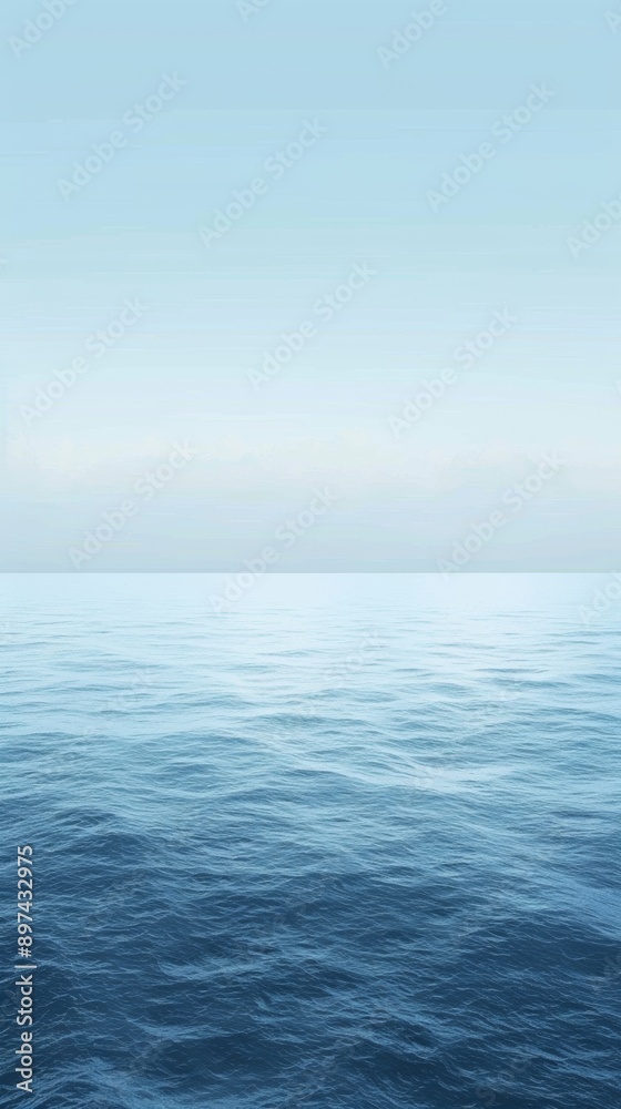 custom made wallpaper toronto digitalThe serene blue of a calm ocean surface blends seamlessly with a pale blue sky, creating a tranquil and minimalist background