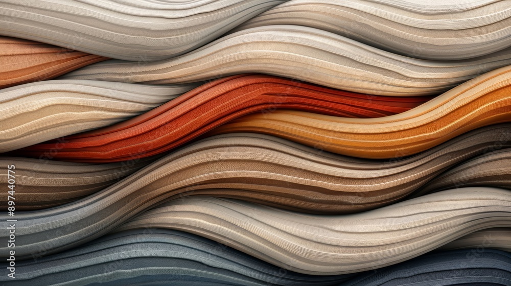 Abstract background of wavy lines in shades of brown, blue, and red. Abstract background of wavy lines in shades of brown, blue, and red.