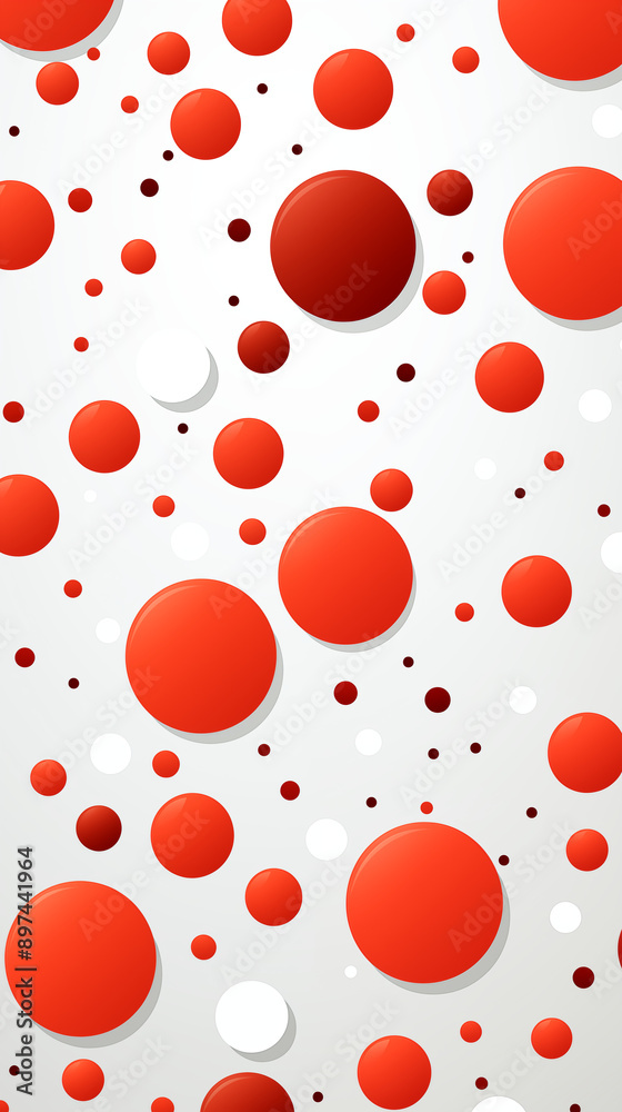 Red Circles, Balls, Spheres, on White Background, Abstract Image, Texture, Pattern Background, Wallpaper, Cover and Screen of Smartphone, Cell Phone, Computer, Laptop, Format 9:16 and 16:9 Red Circles, Balls, Spheres, on White Background, Abstract Image, Texture, Pattern Background, Wallpaper, Cover and Screen of Smartphone, Cell Phone, Computer, Laptop, Format 9:16 and 16:9
