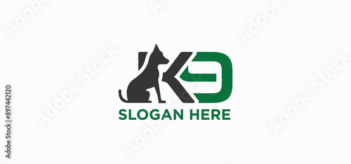 k9 dog logo design, police dog training logo, guard dog.