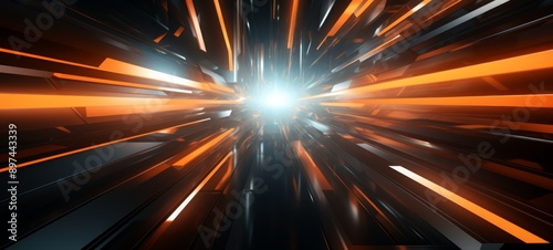 galaxy space and technology theme with motion light trail, abstract background
