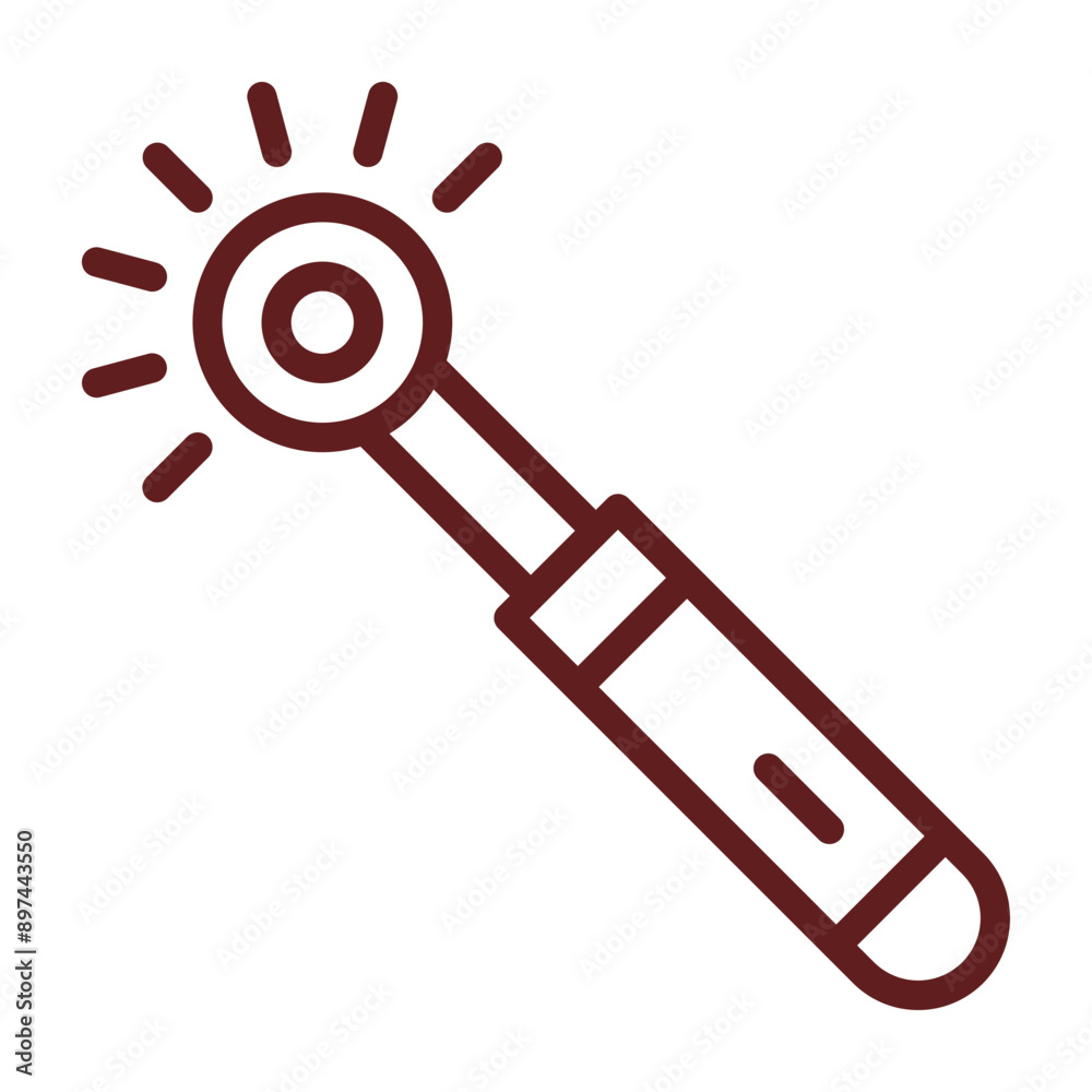 Laser Pen Vector Line Maroon Icon Design Laser Pen Vector Line Maroon Icon Design