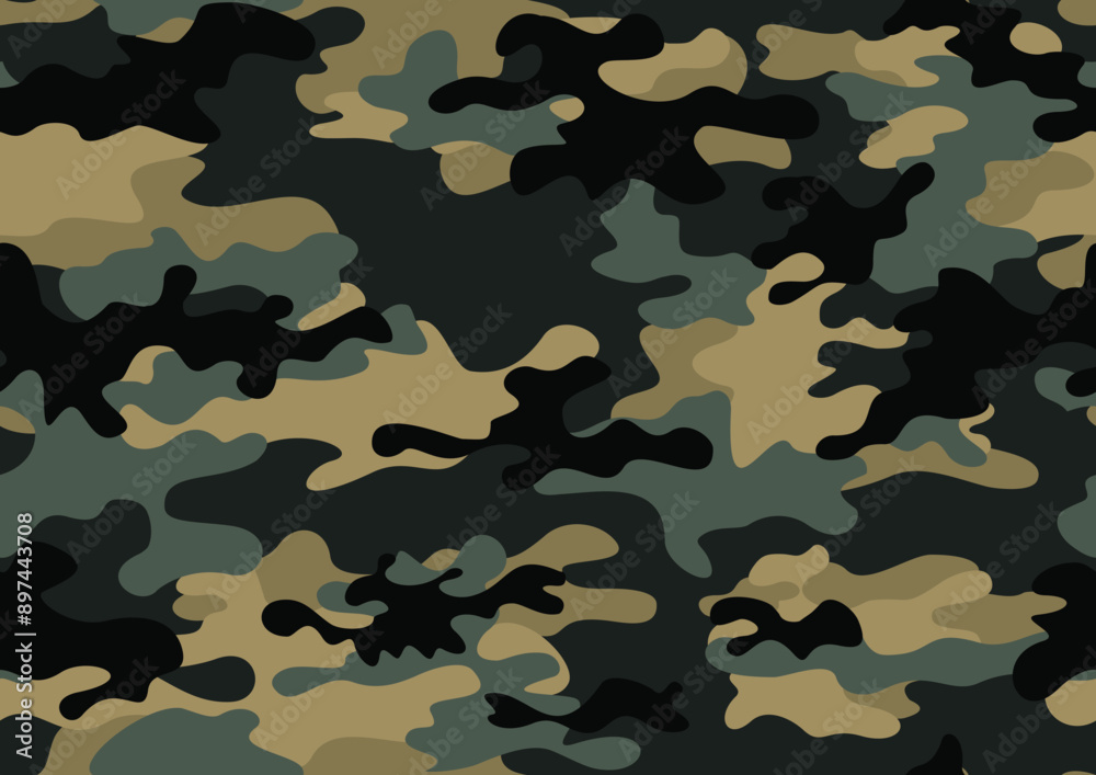 Fototapeta premium modern camouflage background, military dark texture, fashion design