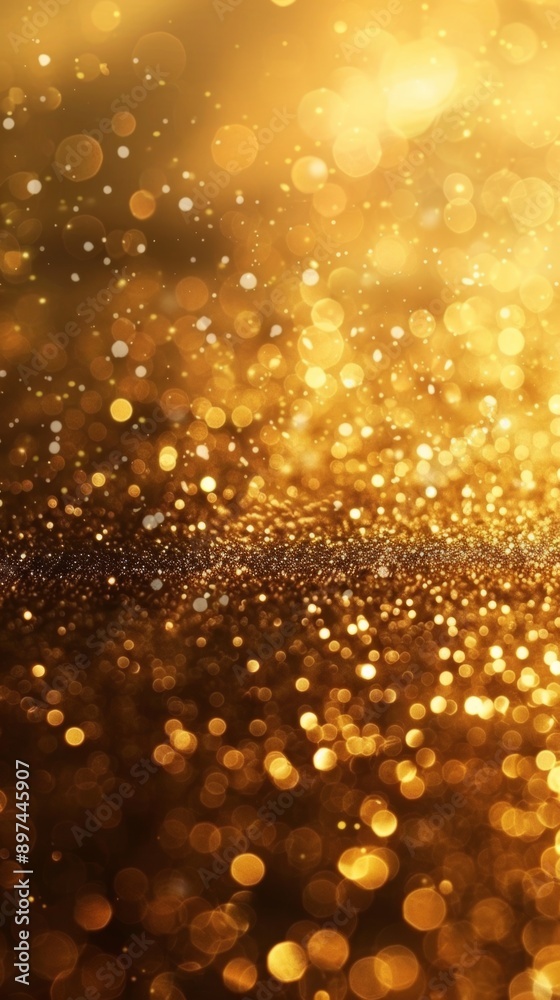 Golden glitter texture forming a shimmering bokeh effect background, perfect for adding a touch of luxury and glamour to any design project Golden glitter texture forming a shimmering bokeh effect background, perfect for adding a touch of luxury and glamour to any design project