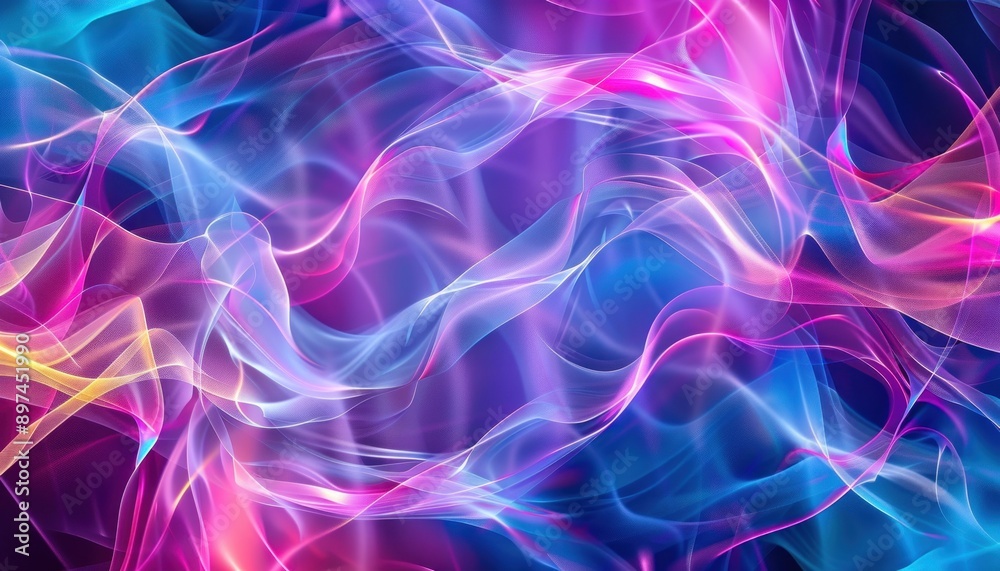 Abstract Swirling Light Emitting Glowing Lines Abstract Swirling Light Emitting Glowing Lines