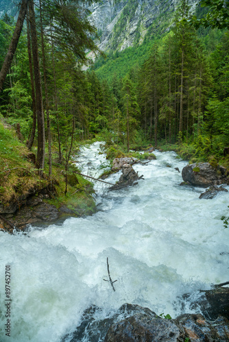 Waldbachstrub Wasserfall in Hallstatt Salzkammergut photo