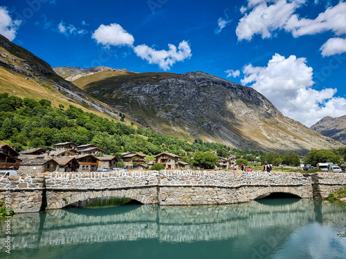 Alpine landscape of Bonneval-sur-Arc in France
