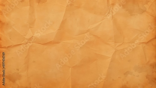 Old Wrinkled Brown Paper with Texture Showing Age and Wear