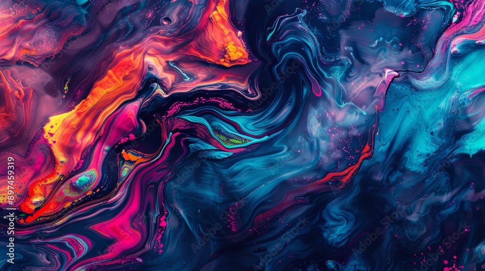 Vibrant swirls and patterns combine to create an eye catching and dynamic abstract background Vibrant swirls and patterns combine to create an eye catching and dynamic abstract background