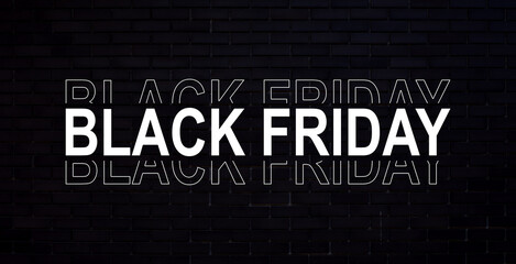 The Black Friday banner is black and gold, with a gold ribbon element perfect for retail