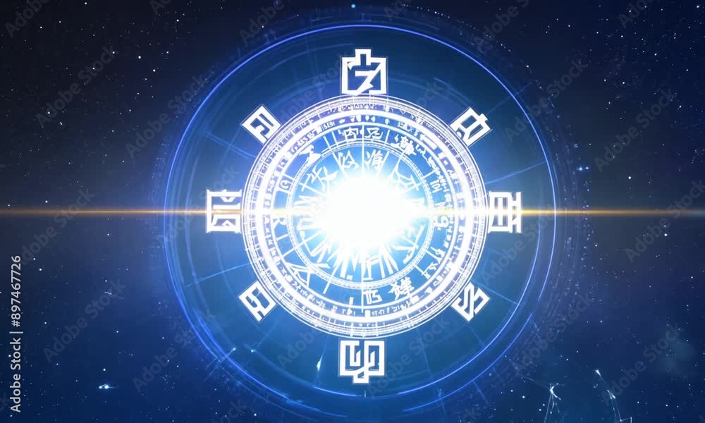 Celestial Compass Formation with Radiant Runes and Ancient Wisdom Celestial Compass Formation with Radiant Runes and Ancient Wisdom