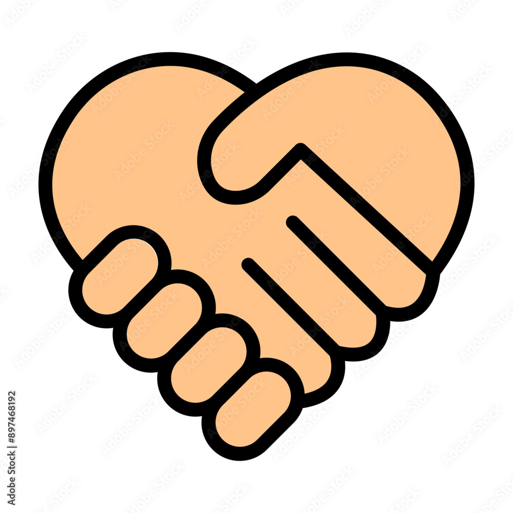 Heart with hand Vector Filled Icon Design Heart with hand Vector Filled Icon Design