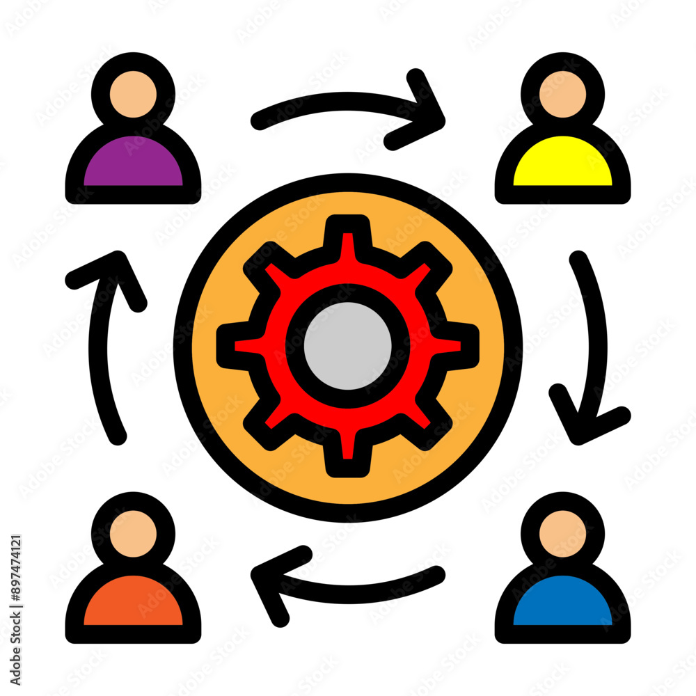 Collaboration Tools Vector Filled Icon Design Collaboration Tools Vector Filled Icon Design