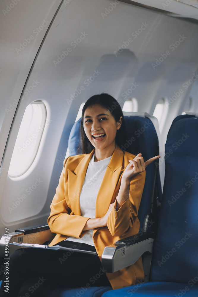 Female airplane passengers asian chinese people Entrepreneurs on Flight, Venturing Overseas Investments. Global Business Expansion, Foreign Markets, Strategic Financial Moves. Women in Business Suits Female airplane passengers asian chinese people Entrepreneurs on Flight, Venturing Overseas Investments. Global Business Expansion, Foreign Markets, Strategic Financial Moves. Women in Business Suits