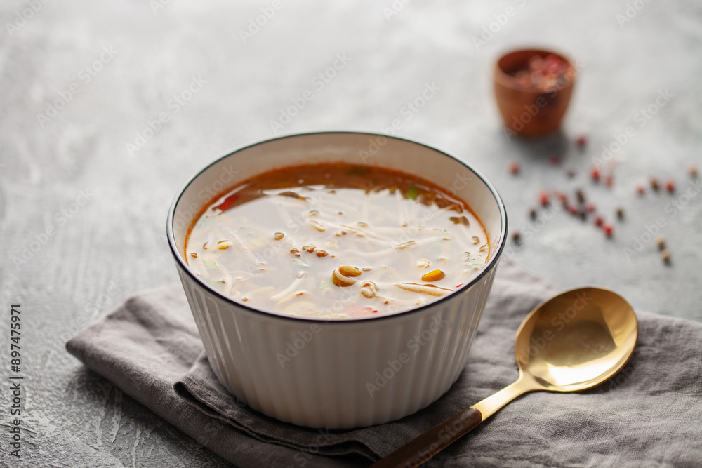 Korean soybean sprout soup. Kongnamul Guk. Korean soybean sprout soup. Kongnamul Guk.